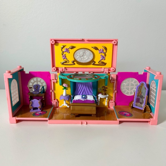 Vintage 90s Bluebird Polly Pocket Dream Builder Deluxe Mansion Bedroom (93F) - Picture 1 of 12
